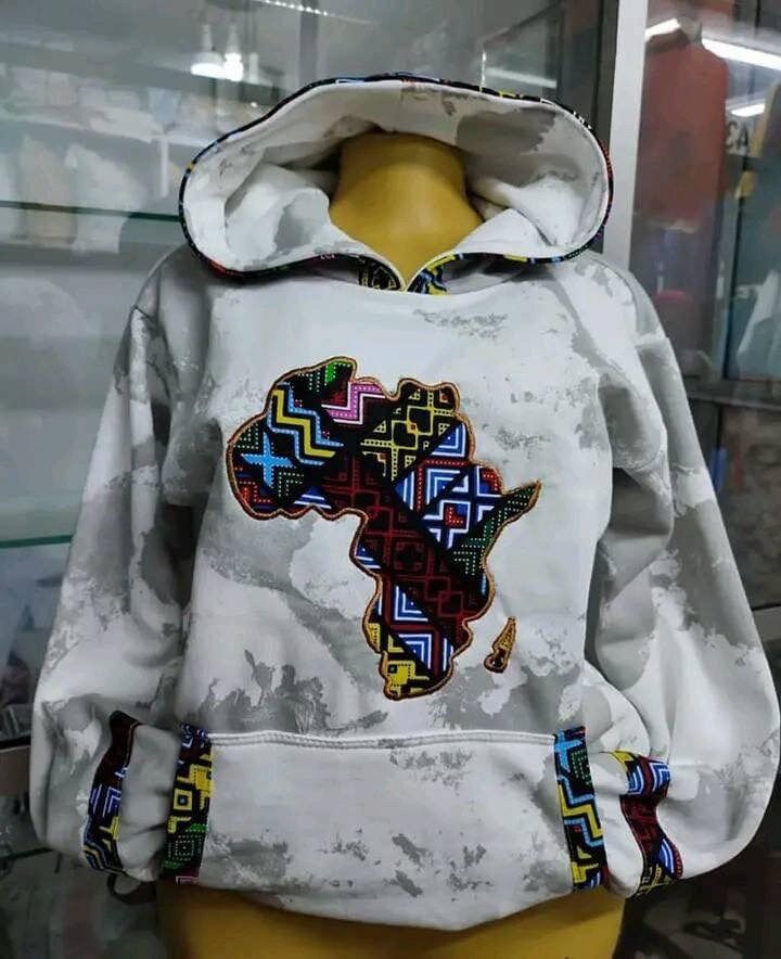 Hoodies with Kitenge Patchwork